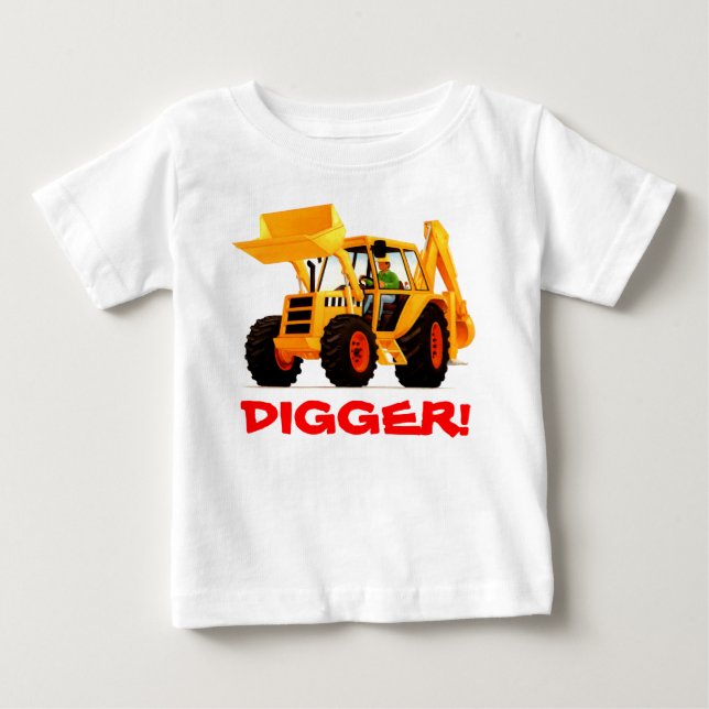 Der Name-Gelb-Gräber des Kindes Baby T-shirt (Vorderseite)