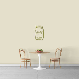Der Name in Mason Jar Medium Wall Decal