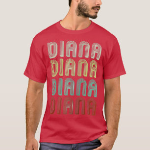 Der Name ist Diana in der Vintagen Diskothek Retro T-Shirt