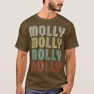 Der Name ist Molly in lustigem Retro-Vintage-Disco T-Shirt