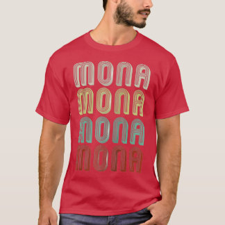 Der Name ist Mona in Retro Vintage Disco Lustig T-Shirt