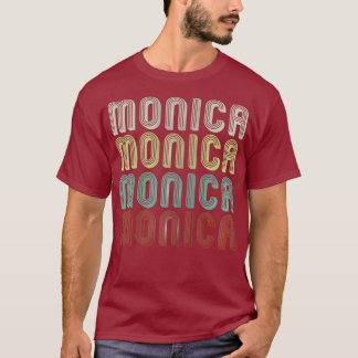 Der Name ist Monica in lustigem Retro-Vintage-Disc T-Shirt