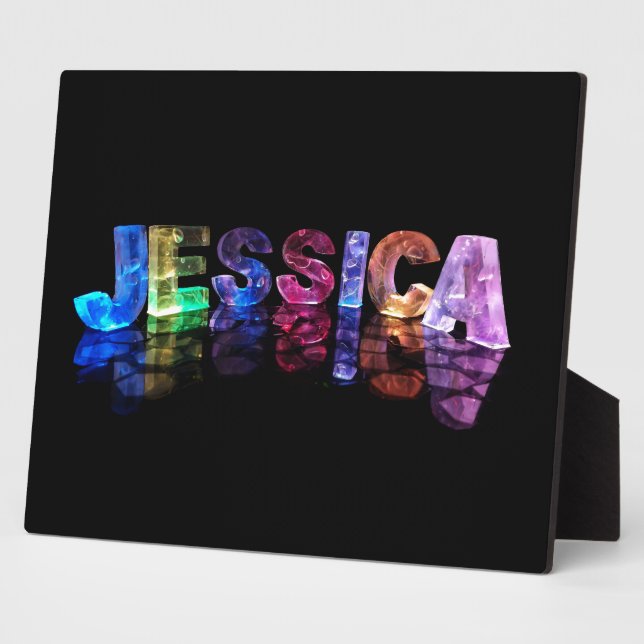 Der Name Jessica in 3D-Leuchten (Foto) Fotoplatte (Seite)