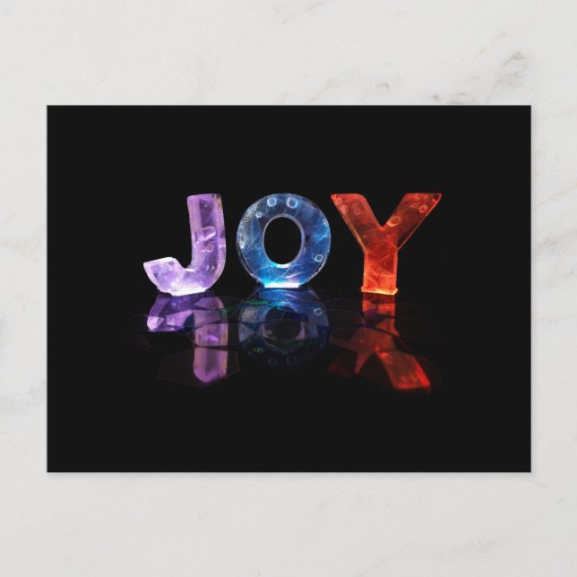 Der Name Joy in 3D Lights (Foto) Postkarte (Vorderseite)