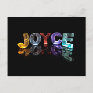 Der Name Joyce in 3D-Leuchten (Foto) Postkarte