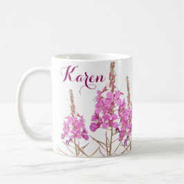 Der Name Karen hübsche rosa Blume Blumenbeete Kaffeetasse