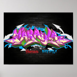 Der Name Makayla in Graffiti Poster