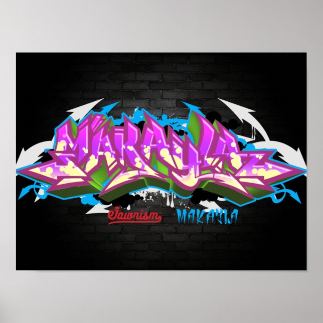 Der Name Makayla in Graffiti Poster (Vorne)