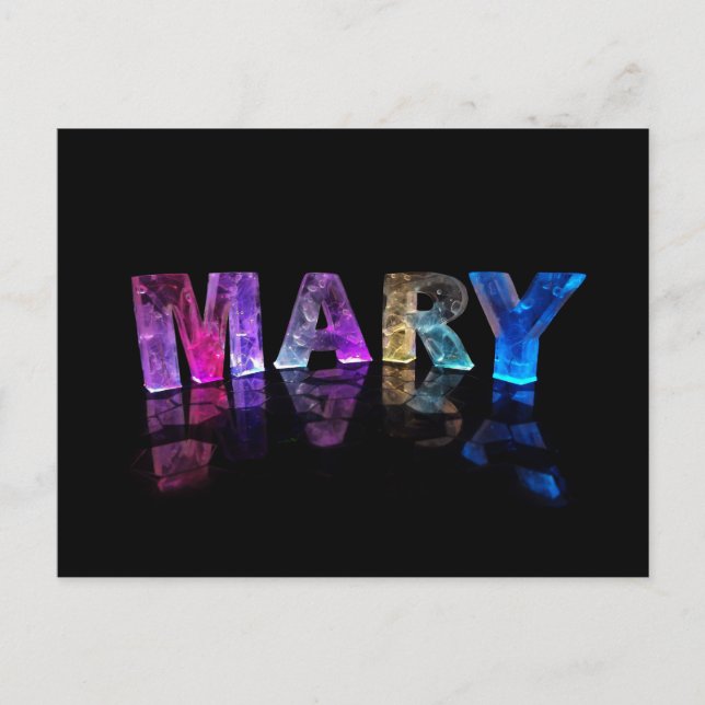 Der Name Mary in 3D Lights (Foto) Postkarte (Vorderseite)