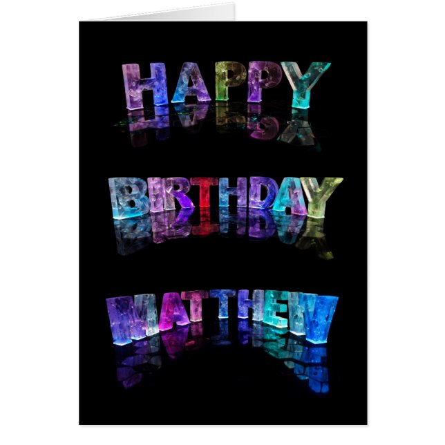 Der Name Matthew in 3D-Leuchten (Foto) (Vorne)