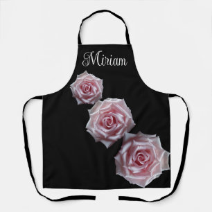 Der Name Miriam ist hübsch rosa Rosen, blumenreich Schürze