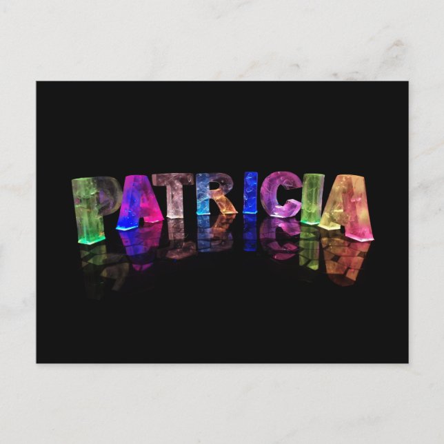 Der Name Patricia in 3D-Leuchten (Foto) Postkarte (Vorderseite)