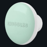 Der Name "Snuggles" ist ein Minzgrün aus Meeresfrü Keramikknauf<br><div class="desc">Der Name "Snuggles",  Meeresfrüchte-Minze,  grüne Keramik Knob</div>