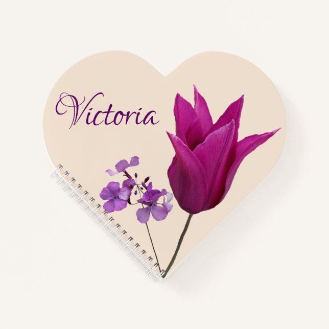 Der Name Victoria ist hübsch violett Notizbuch (Vorderseite)