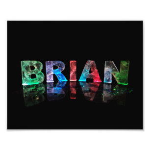 Der Namensbrian in den Lichtern 3D Fotodruck