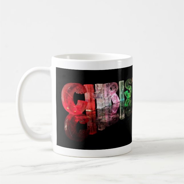 Der Namenschristopher in den Lichtern 3D Kaffeetasse (Links)