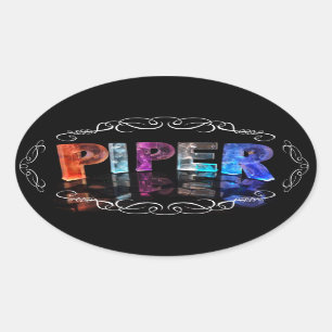 Der Namenspfeifer - Name in den Lichtern Ovaler Aufkleber