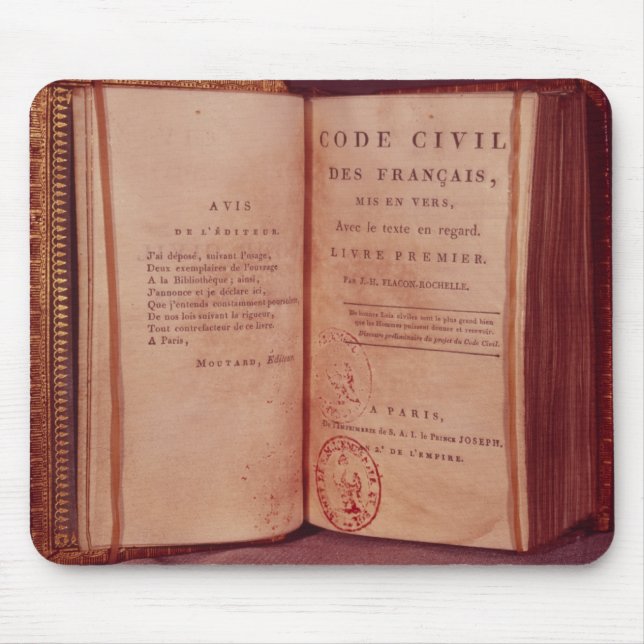 Der napoleonische Code Mousepad (Vorne)