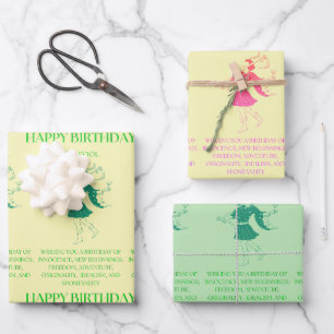 "Der Narr" Tarot Ich Geburtstag Geschenkpapier Set