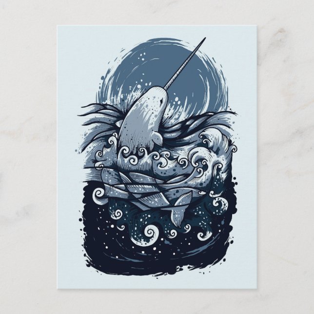 Der Narwhal Postkarte (Vorderseite)