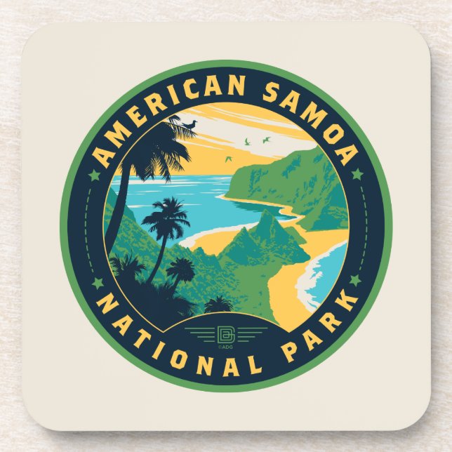 Der Nationalpark Amerikanisch-Samoas Getränkeuntersetzer (Vorderseite)