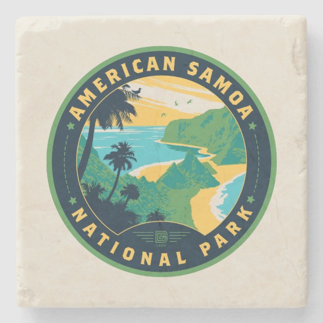 Der Nationalpark Amerikanisch-Samoas Steinuntersetzer (Vorderseite)
