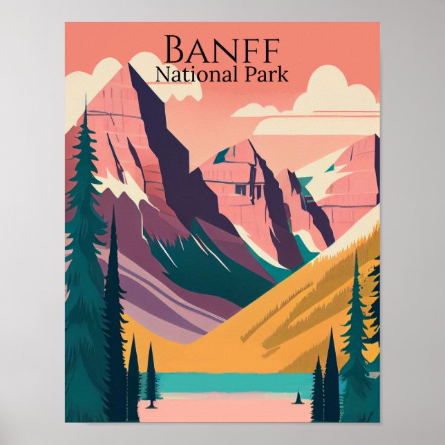 Der Nationalpark Banff heute Poster (Vorne)