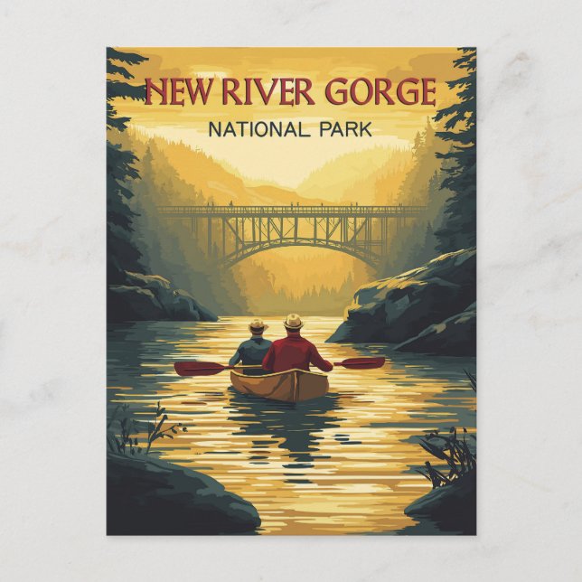 Der Nationalpark der New River Gorge Postkarte (Vorderseite)