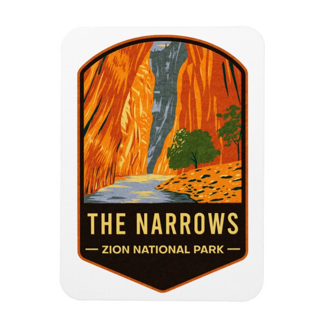 Der Nationalpark Narrows Zion Magnet (Vertikal)
