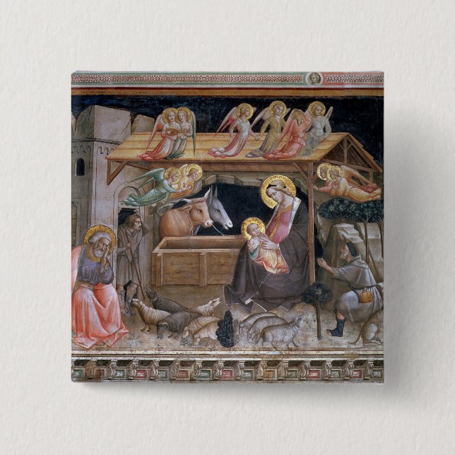 Der Nativity, Detail vom Leben der Jungfrau a Button (Vorderseite)
