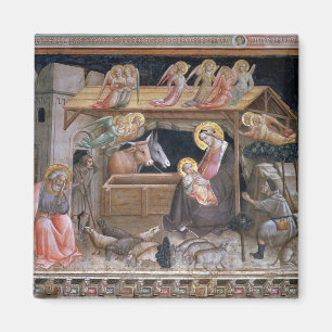 Der Nativity, Detail vom Leben der Jungfrau a Magnet