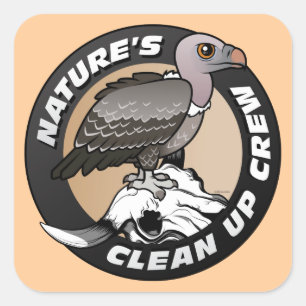Der Natur räumen Crew auf Quadratischer Aufkleber