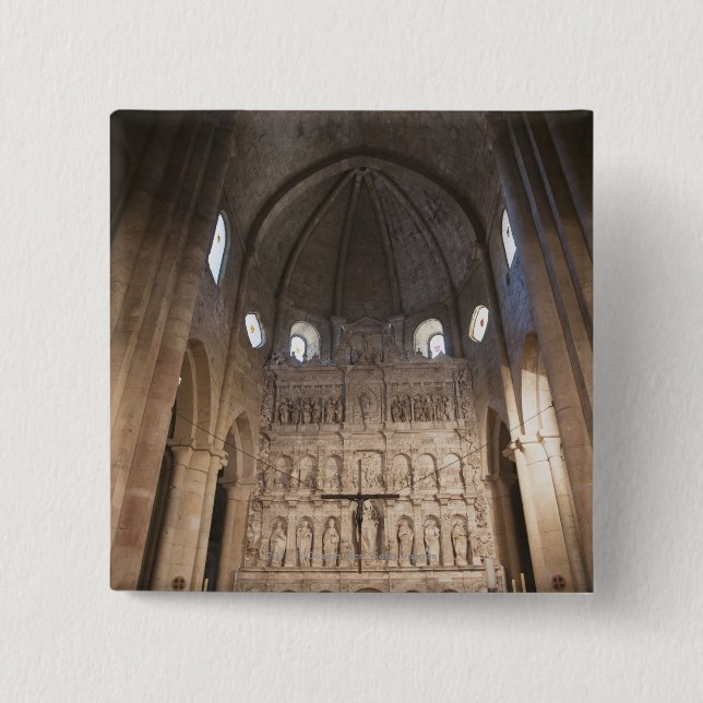 Der Nave des Klosters von Santa Maria De Poblet Button (Vorderseite)