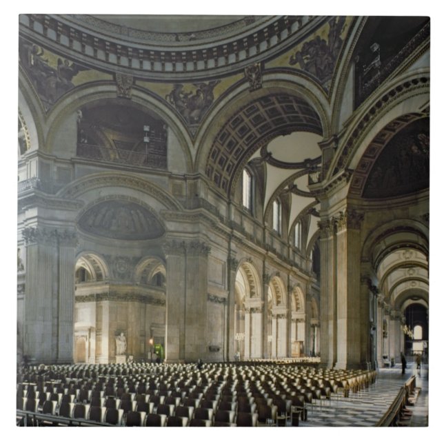 Der Nave von St Paul Kathedrale (Foto) Fliese (Vorderseite)