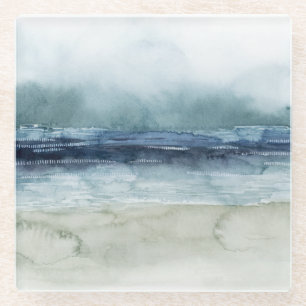 Der Nebel des Seemannes - Küstenlinie Glasuntersetzer