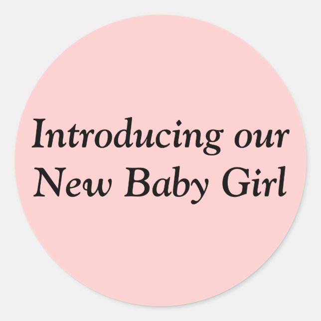 Der neue Baby Girl Umschlag Aufkleber (Vorderseite)