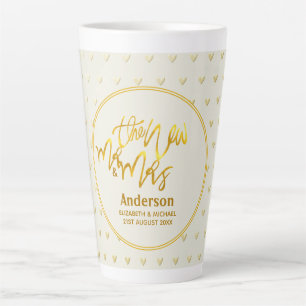 Der neue Herr und Frau (Name, Datum) Wedding Gold Milchtasse