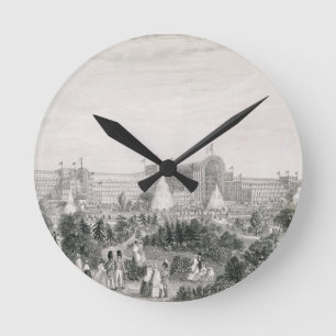 Der neue Kristallpalast bei Sydenham, graviert Runde Wanduhr