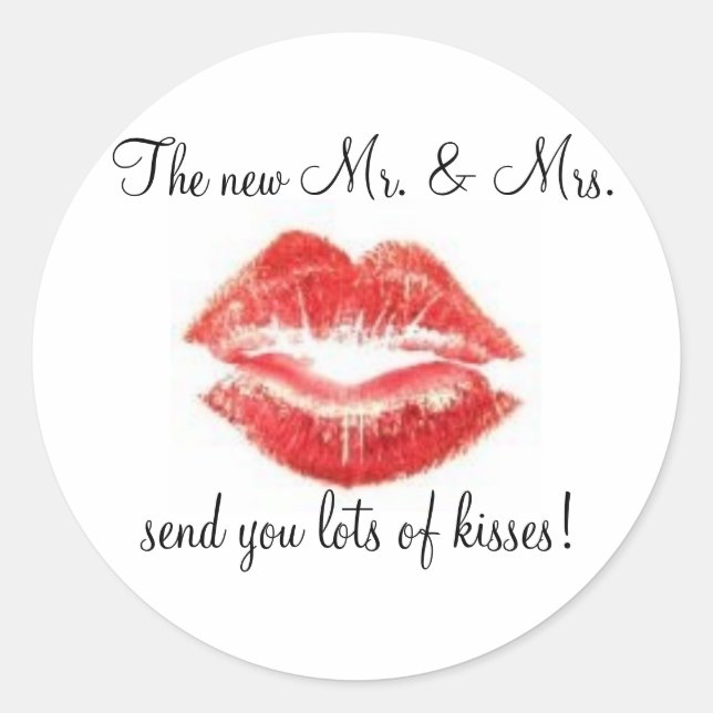 Der neue Mr. & Mrs. Runder Aufkleber (Vorderseite)