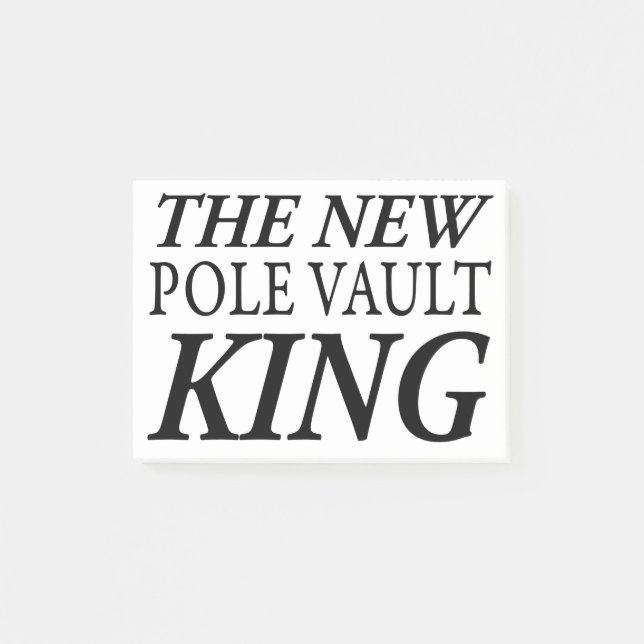 Der neue Pol Vault King Post-it Klebezettel (Vorderseite)