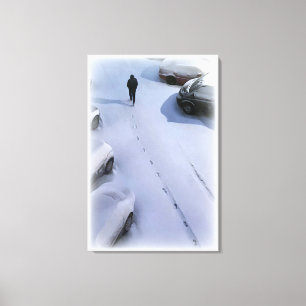 Der neue Schnee Leinwanddruck