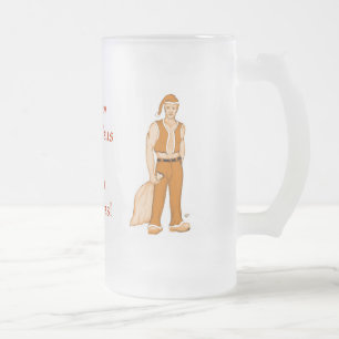 Der neue Weihnachtsmann - Frohe Weihnachten! Mattglas Bierglas
