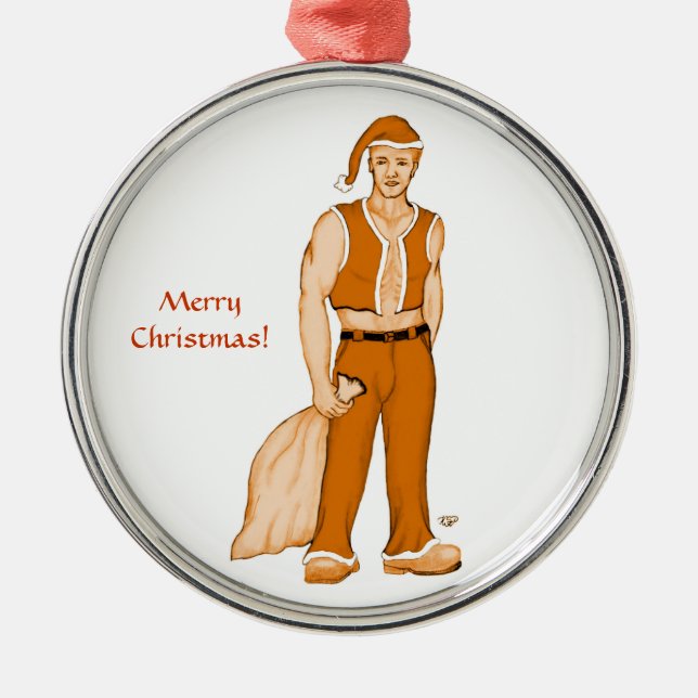 Der neue Weihnachtsmann - Frohe Weihnachten! Ornament Aus Metall (Vorne)