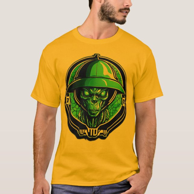 Der neugierige grüne Wanderer T-Shirt (Vorderseite)