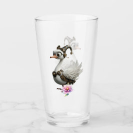 Der neugierige Uhrwerk-Schwan. Glas