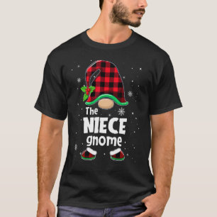 Der Nichte Gnome Buffalo Karierte Weihnachtsmatte T-Shirt