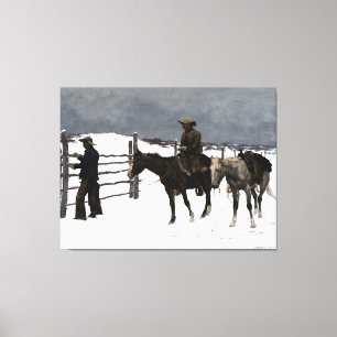 Der Niedergang des Cowboys 1895 Frederic Remington Leinwanddruck