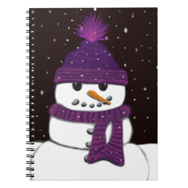 Der Niedliche arsenlose Schneemann Notizblock (Vorderseite)
