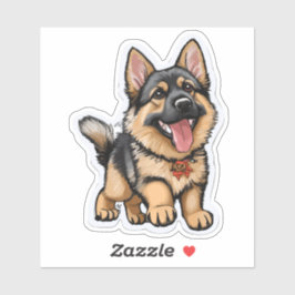 Der niedliche deutsche Hirte ❤️ deutsche Hirtenauf Aufkleber