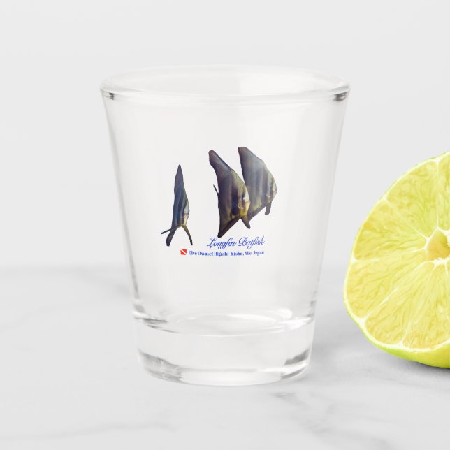 Der Niedliche Longfin Batfish Schnapsglas (Vorderseite)